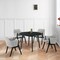 Armen Living Arcadia and Renzo 42" Round Gray and Black Wood 5 Piece Dining Set SETARDI5REBLGR42 - alternate 5